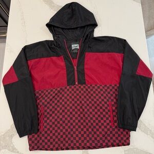 Beautiful Giant HalfZip Pullover Lightweight Hooded Windbreaker Jacket Men’s XL